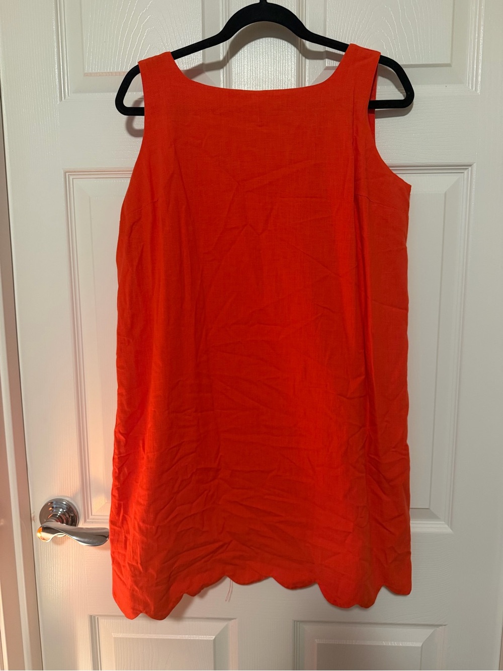 Kate Spade x Target Bright Orange Sleeveless Scallop Hem Shift Dress